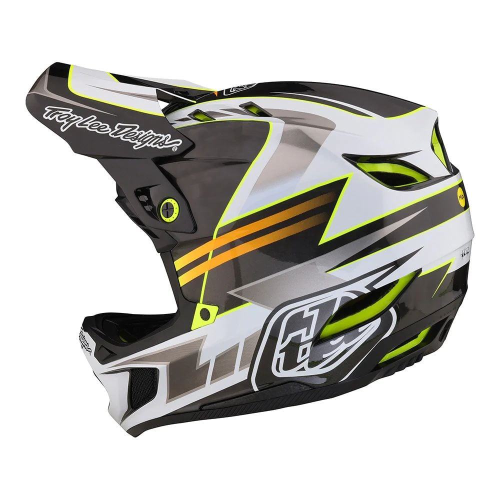 Troy Lee Designs D4 Carbon Helmet W/Mips - Liquid-Life #Wähle Deine Farbe_Saber Gray