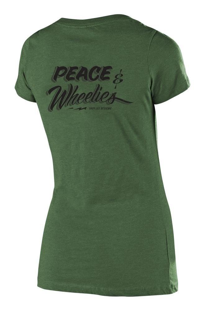 Troy Lee Designs Women Peace & Wheelies Tee - Liquid-Life #Wähle Deine Farbe_Olive