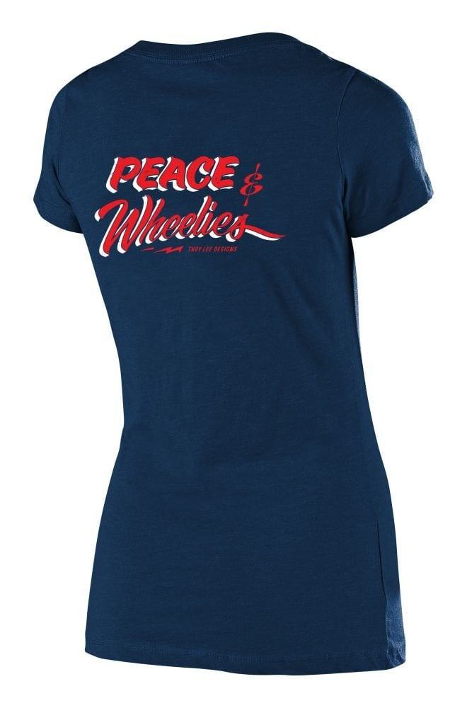 Troy Lee Designs Women Peace & Wheelies Tee - Liquid-Life #Wähle Deine Farbe_Heather Navy