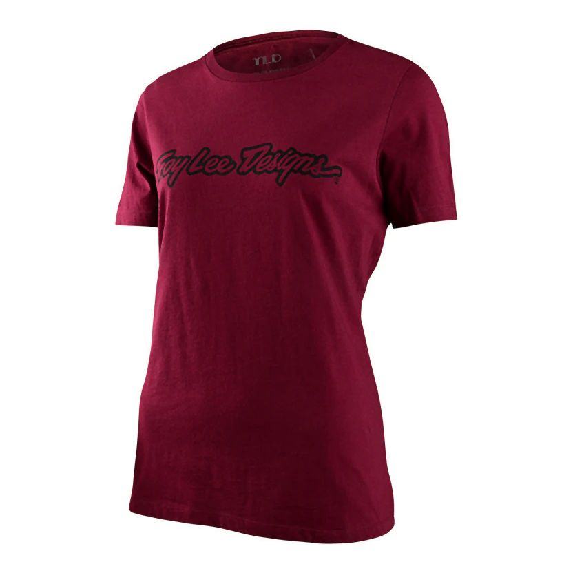 Troy Lee Designs Womens Signature T-Shirt - Liquid-Life #Wähle Deine Farbe_maroon