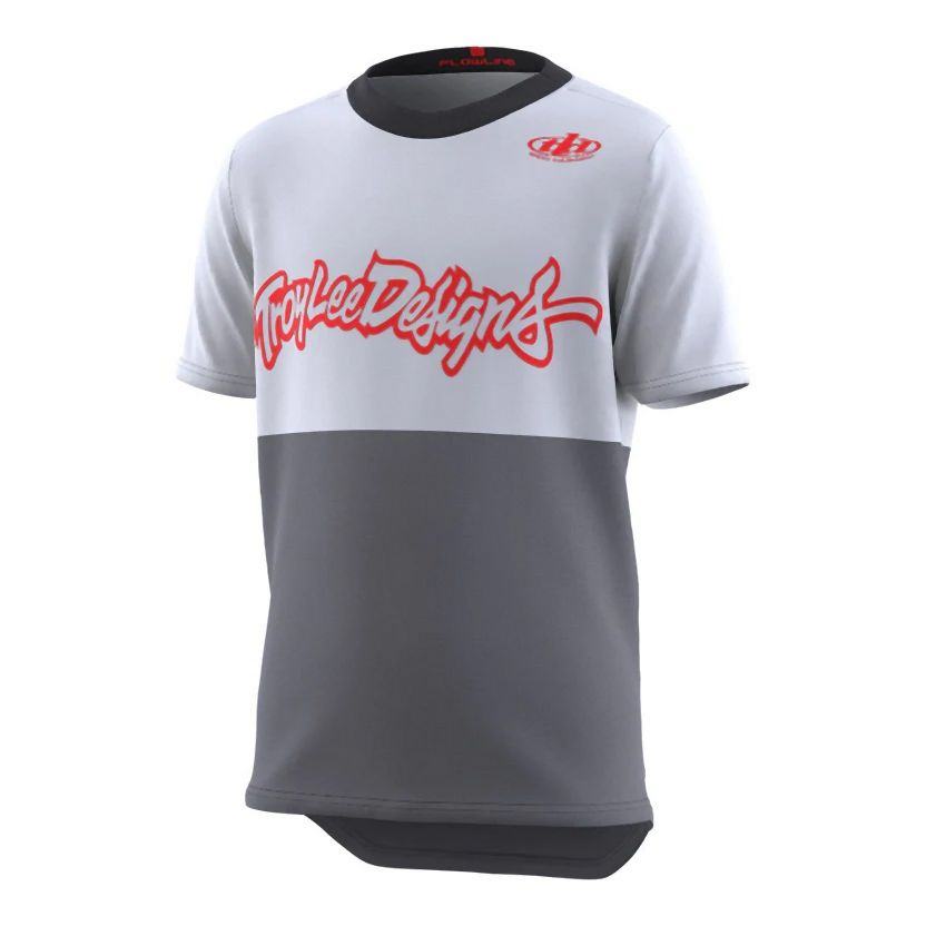 Troy Lee Designs Youth Flowline SS Jersey Scripter - Liquid-Life #Wähle Deine Farbe_Charcoal
