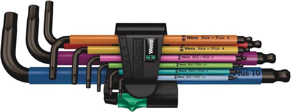 Wera 950/9 Hex-Plus Multicolour 1 Winkelschlüsselsatz, metrisch, BlackLaser, 9-teilig - Liquid-Life