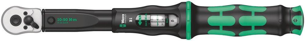 Wera Click-Torque B 1 Drehmomentschlüssel mit Umschaltknarre, 10-50 Nm, 3/8" x 10-50 Nm - Liquid-Life