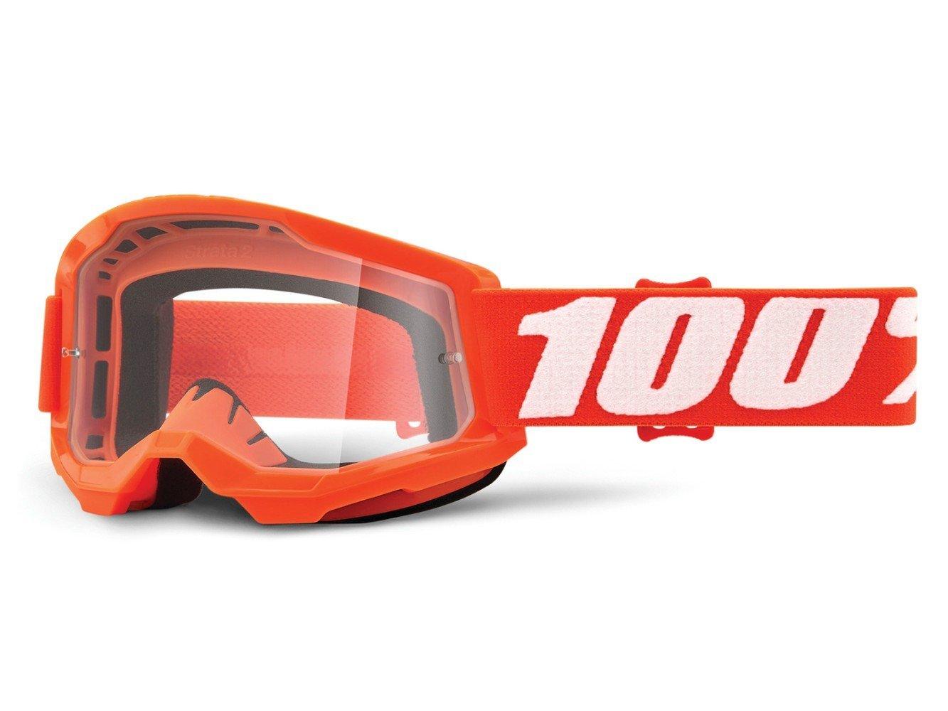 100% Strata 2 Junior Goggle - Clear Lens - Liquid-Life #Wähle Deine Farbe_Orange