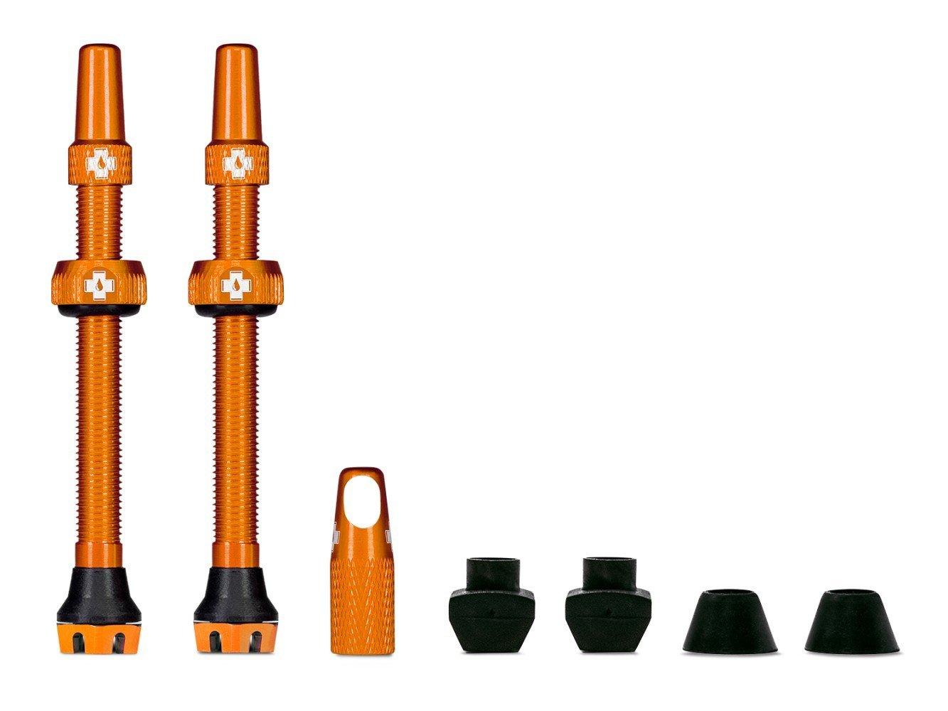 Muc Off Tubeless Valve Kit V2 Universal MTB & Road - Liquid-Life #Wähle Deine Farbe_Orange